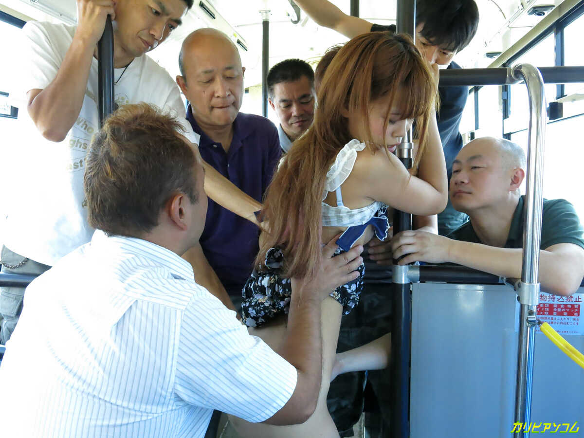 Marin Yuuki's Public Transport Orgy Asian Nympho Gets Pounded By Multiple Lovers!