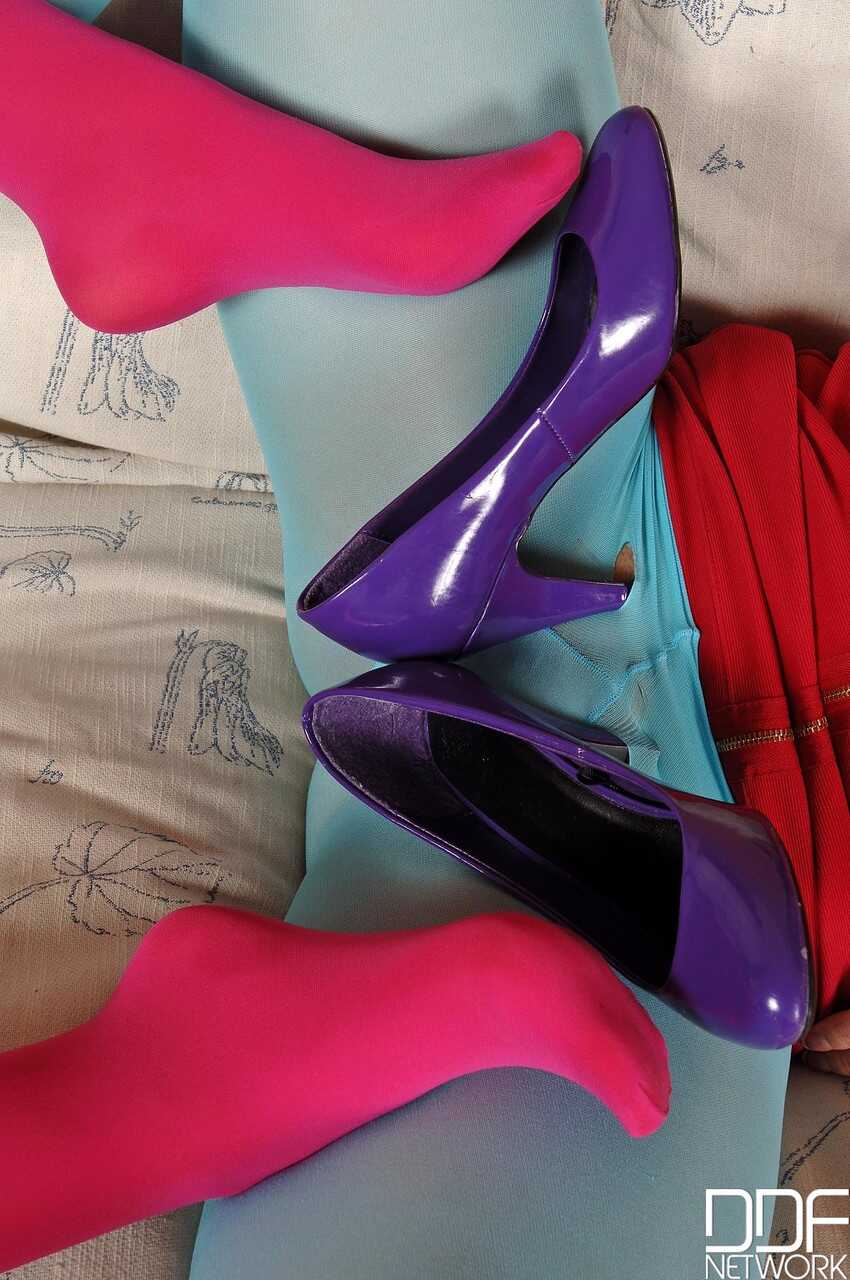 Worshipping Stockinged Goddesses: Nataly Von and Raffaella G's Foot Play - Nataly Von, Raffaella G