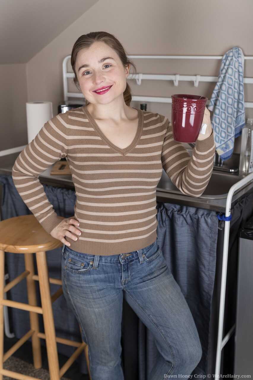 Lonely amateur American Dawn Honey Crisp's super furry pussy goes wild with her favorite toys! - Dawn Honey Crisp