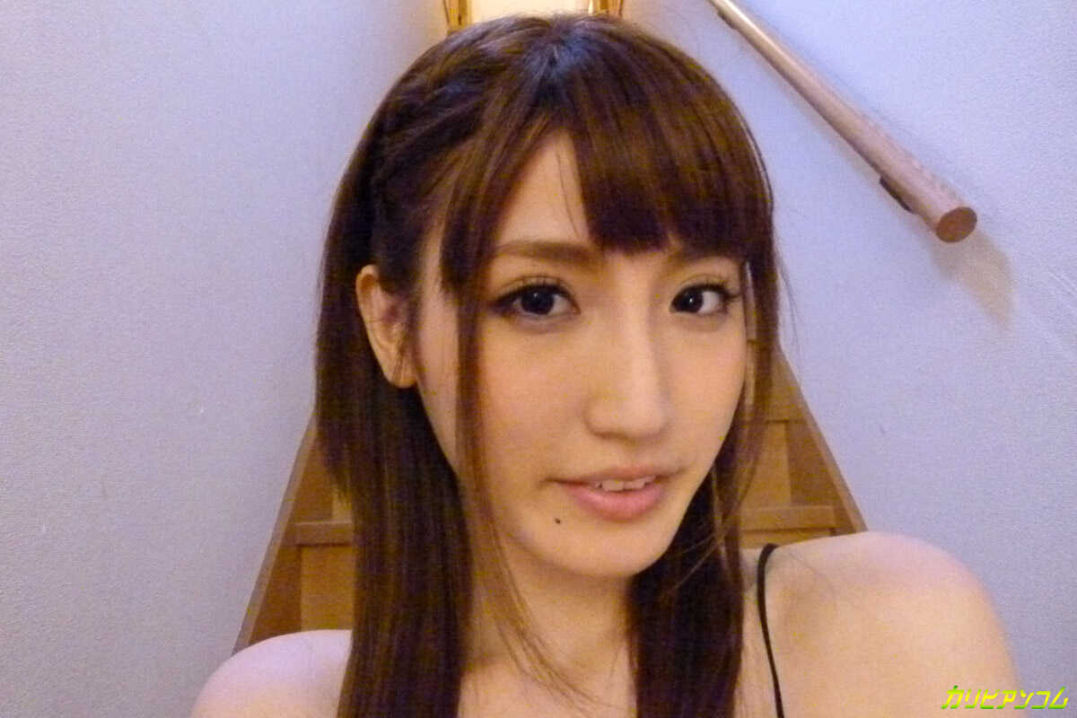 Tiny Asian hottie Karin Aizawa purrs like a kitten as she fingers her tight Japanese pussy on the stairs in front of the c...