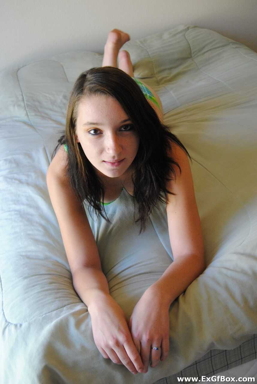 Sexy Amateur Girlfriend Casey Goes Topless in Her Bedroom, Shows off Cute Little Tits and Teen Panties! - 