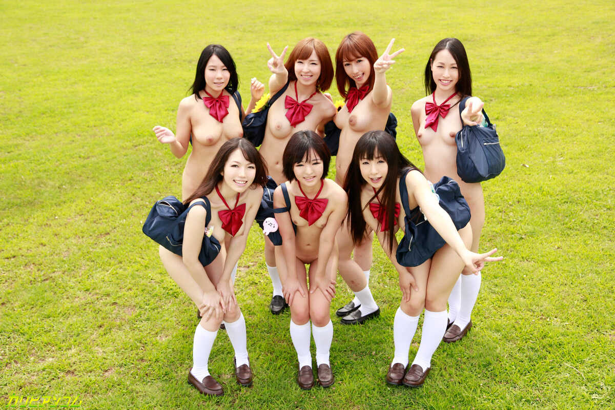 Insatiable Hikaru and Secile: Japanese Schoolgirls get their sexy holes fucked deep by an Asian Group