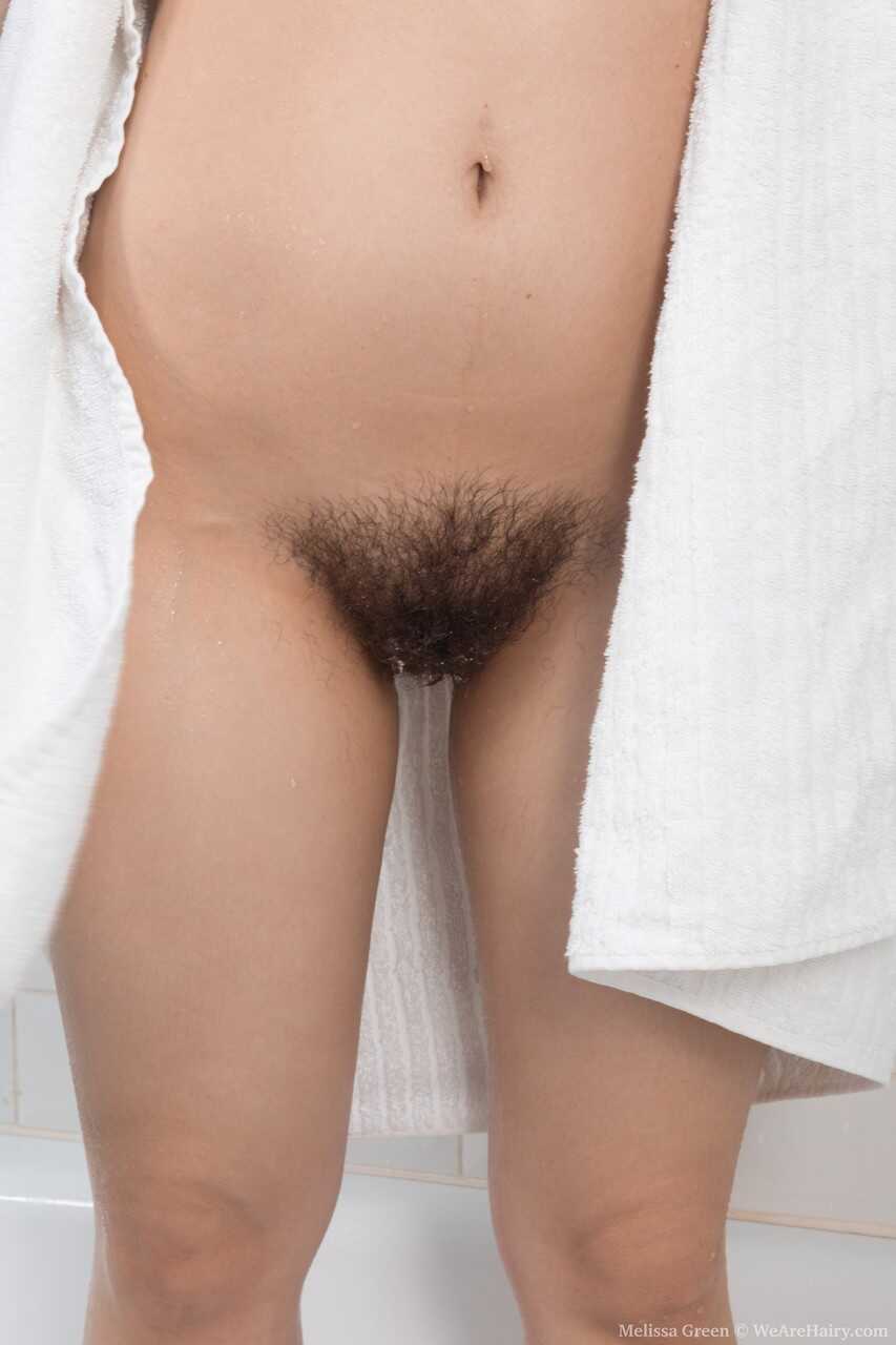 Melissa Green's Natural Ponytail Pussy in the Shower - Melissa Green