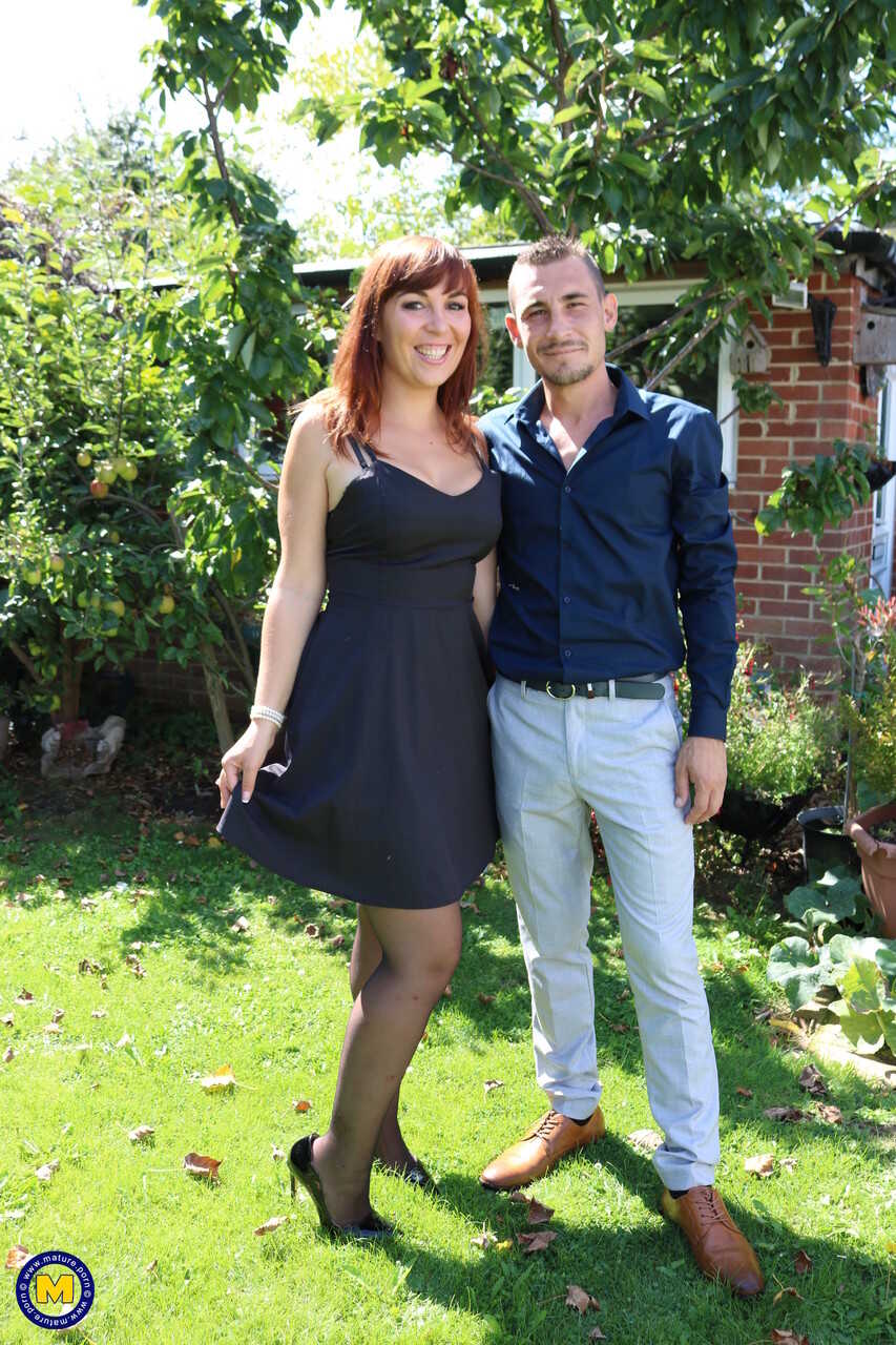 Redhead mature Angelique Luka reveals her big boobs and gets fucked hard in the outdoors with a British amateurr mom. - An...