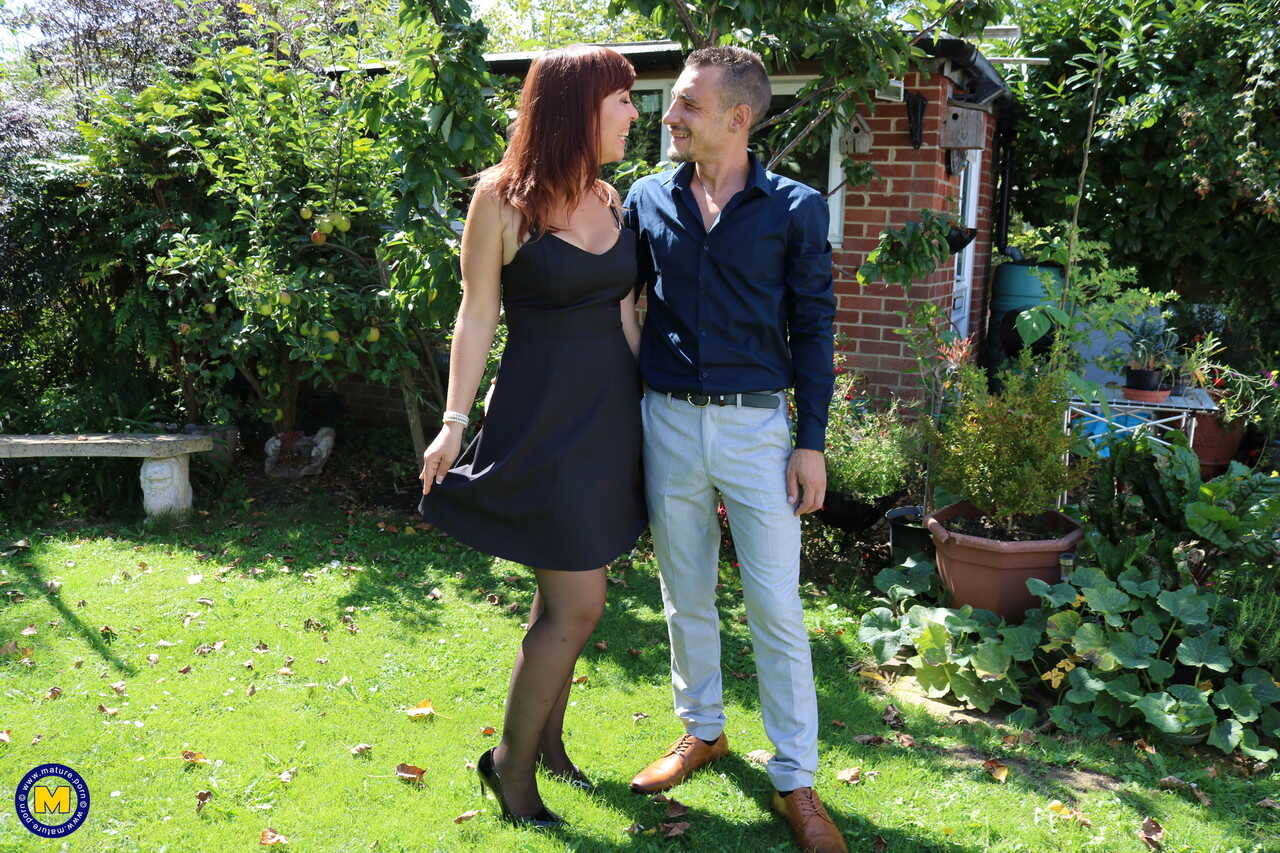 Redhead mature Angelique Luka reveals her big boobs and gets fucked hard in the outdoors with a British amateurr mom. - An...