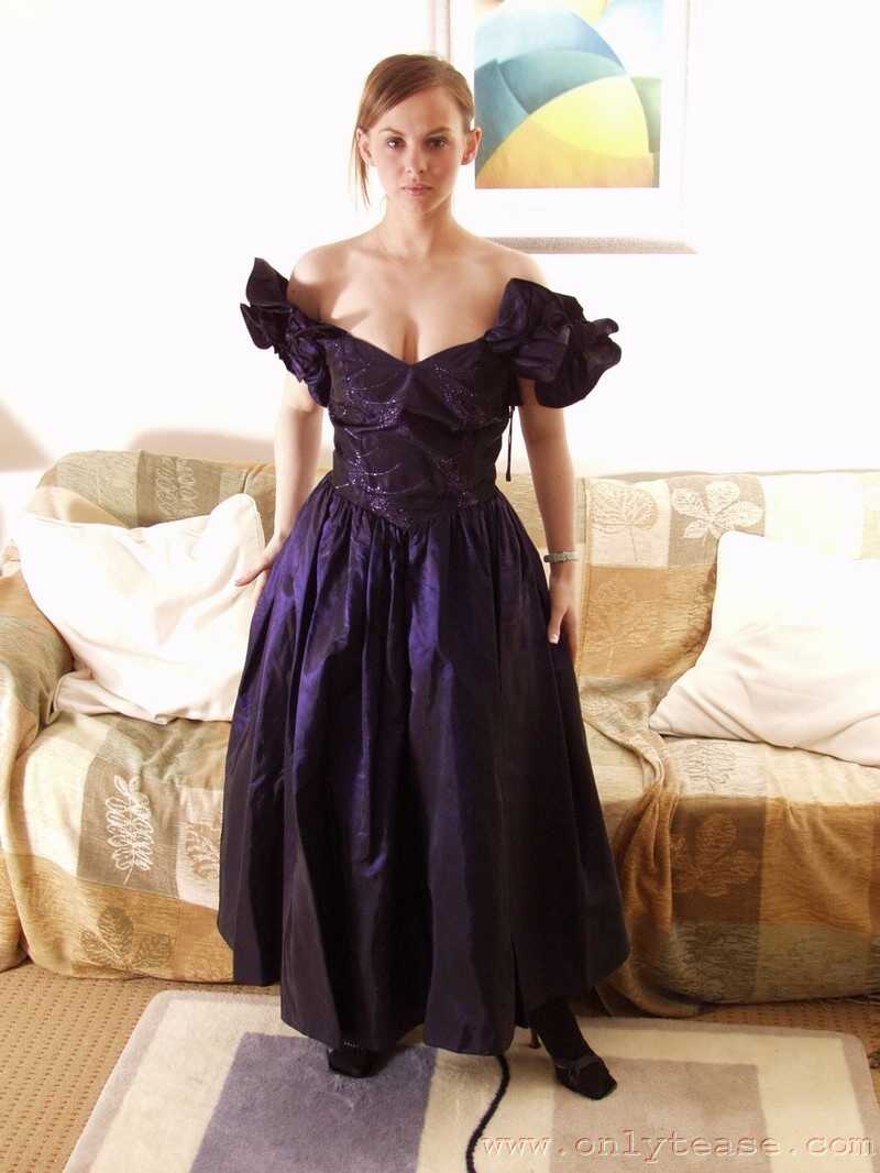 Big-titted redhead Claire Baker strips off her elegant dress and teases with her perfect PAWG ass - Claire Baker