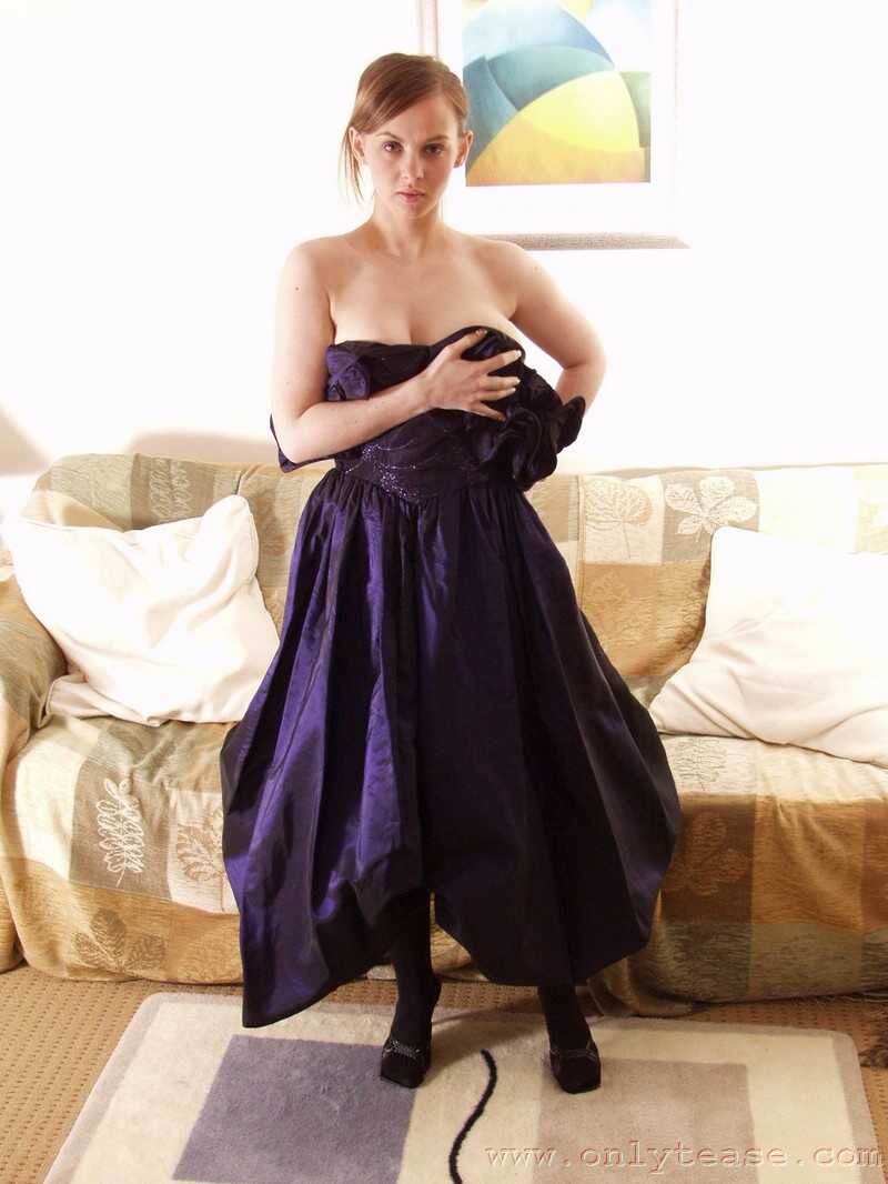 Big-titted redhead Claire Baker strips off her elegant dress and teases with her perfect PAWG ass - Claire Baker