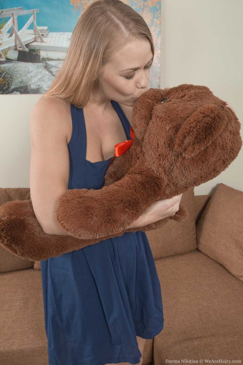 Busty Russian babe Darina Nikitina pleasures her hairy pussy with new toy while enjoying the bliss of her big tits! - Dari...