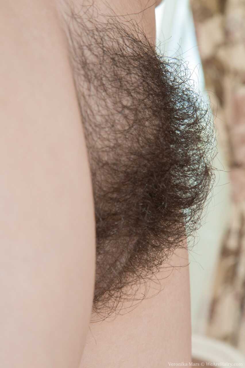 Veronika's Russian Roulette: Brunette Hottie with Big Hairy Pussy Teases Her Natural Hairy Vagina - Veronika Mars