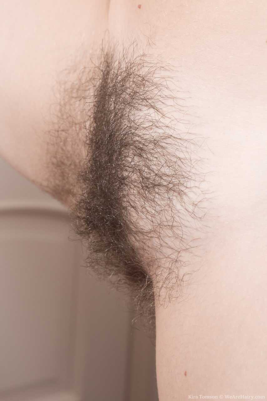 Russian with natural tits Kira Tomson shows off her hairy pussy in public - Kira Tomson