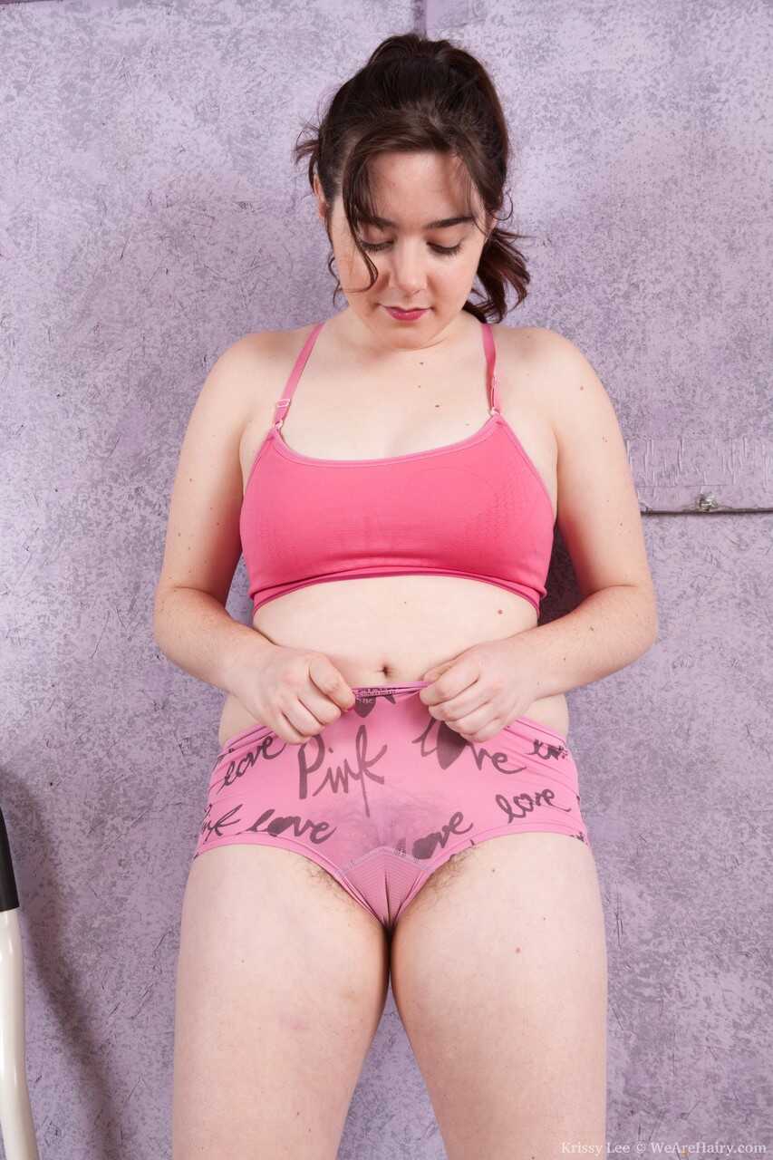 Taste the Hairy Muff of Curvy Brunette Krissy Lee in this Up Close and Personal Amateur Porn - Krissy Lee