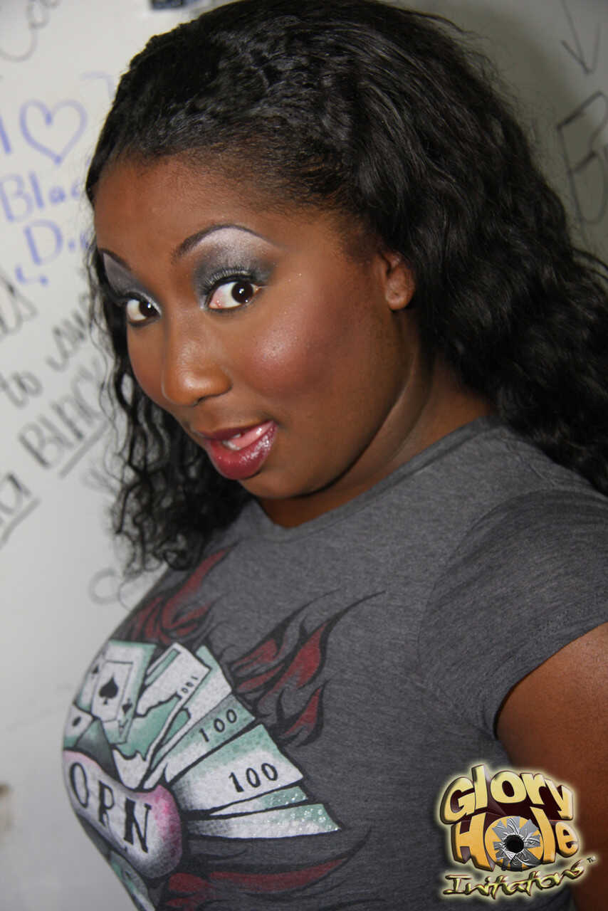 A Night of Luxury and Lust: Ebony Gloryhole Goddess, Luxury Amore, Gets Creamed by a Stranger's Cock in the Bathroom ...