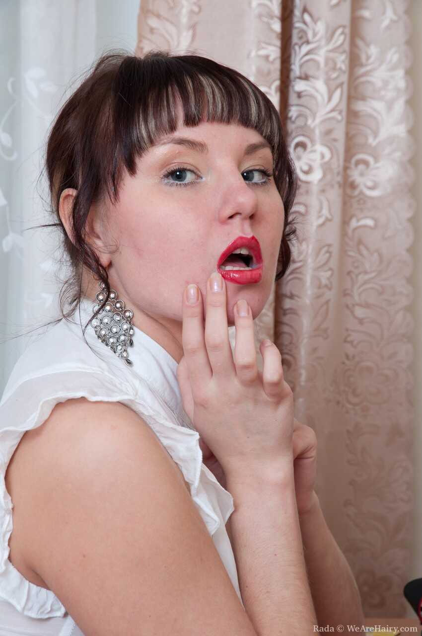 Exotic Rada Gives a Naughty Bedtime Show with Her Tiny Tits, Very Hairy Ass & Beaver - Rada