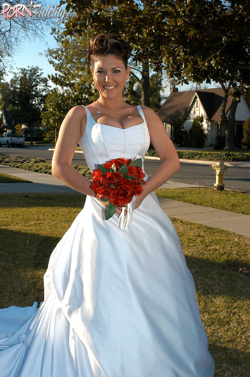 Claire's Horny Wedding Day Making Love to Her Big Boobs in a Sexy Dress