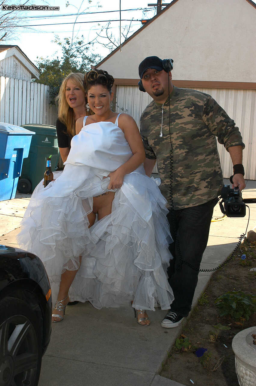 Curvy American Bride Claire Dames flashes her big tits on her wedding day with Ryan Madison - Claire Dames, Ryan Madison