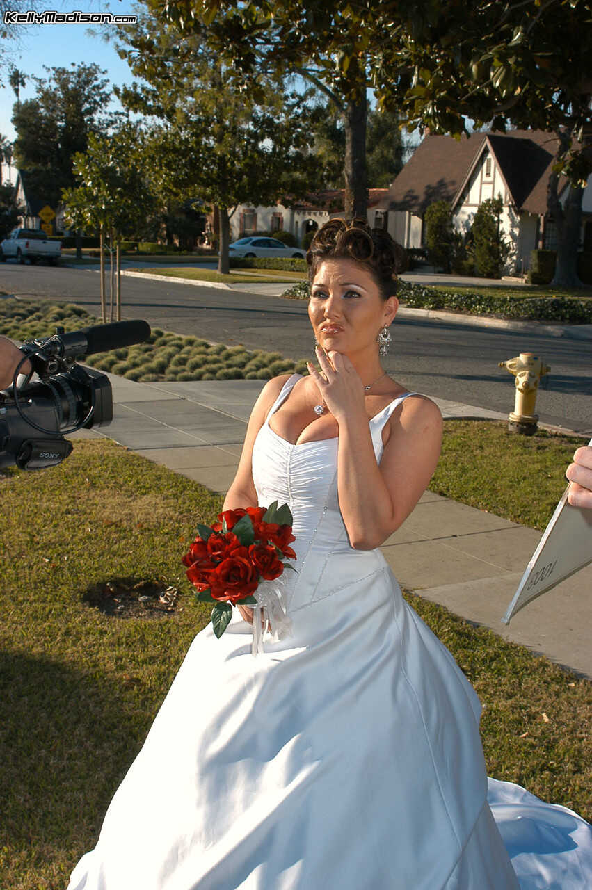 Curvy American Bride Claire Dames flashes her big tits on her wedding day with Ryan Madison - Claire Dames, Ryan Madison