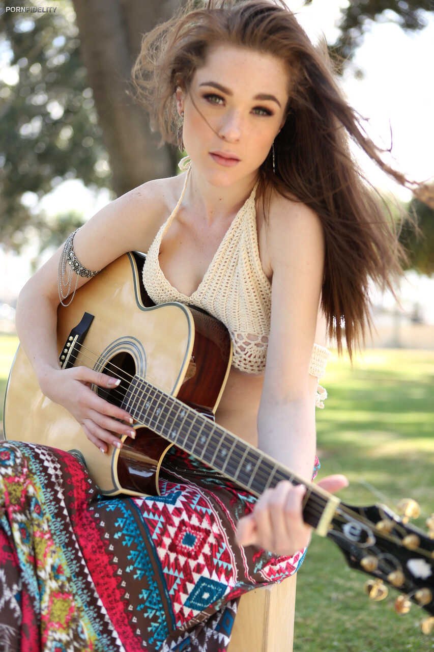 Naughty Nipple-Playing Redhead: Penny Brooks Gets Down with Guitar and Sexy Licks - Penny Brooks, Ryan Madison