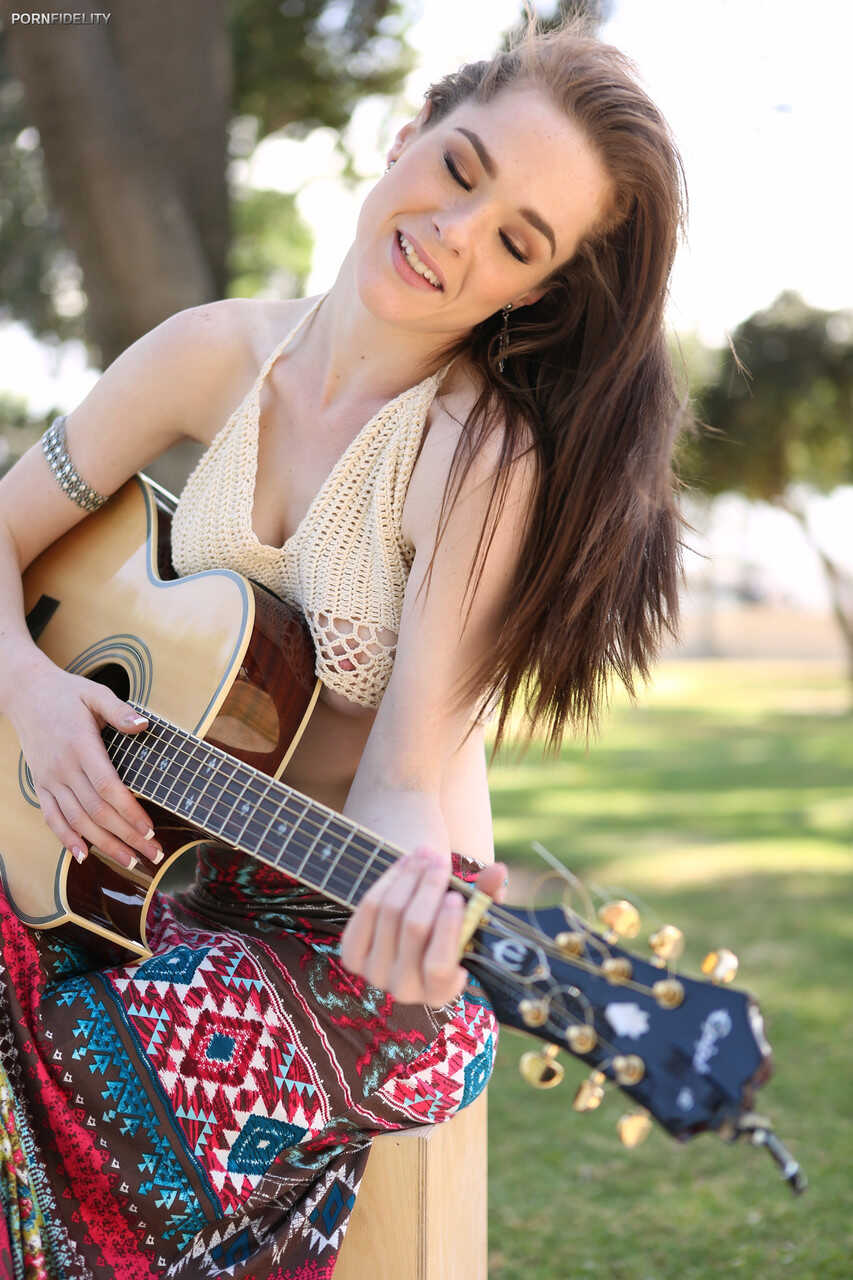 Naughty Nipple-Playing Redhead: Penny Brooks Gets Down with Guitar and Sexy Licks - Penny Brooks, Ryan Madison