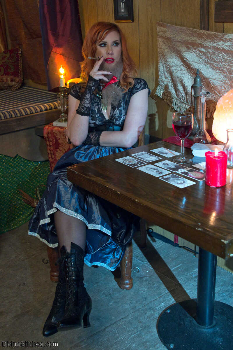 The Redheaded Fortune Teller: Maitresse Madeline Marlowe Jerks Cock While Foretelling Jimmy Bullet's Future - Jimmy B...