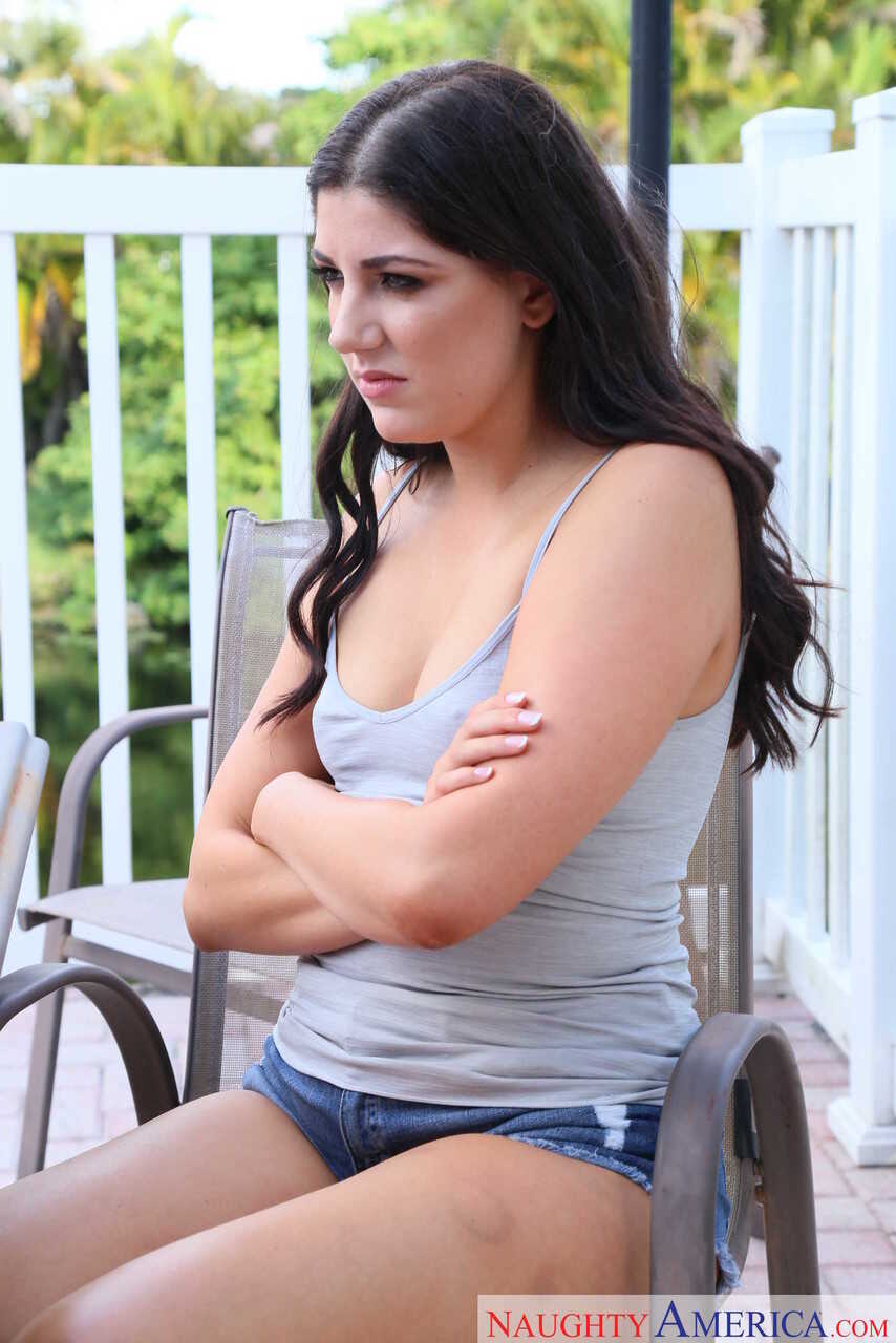 Brunette Teen Miranda Miller Loses At Strip Poker And Gets Nailed On The Patio Cheater's Revenge (Featuring Miranda M...