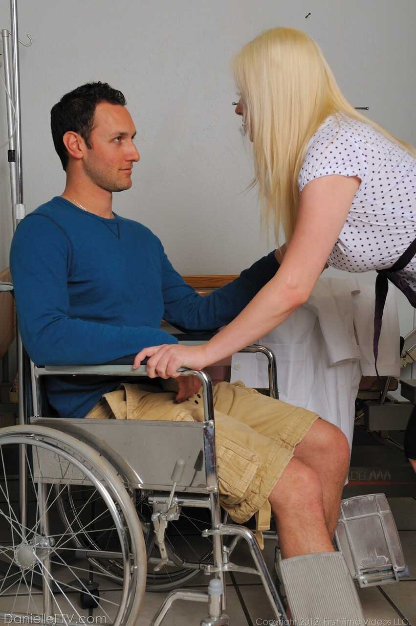 Blonde Doctor Danielle's Mobility Exercises: Offering Her Hot Pussy for Patient Rehab - Danielle