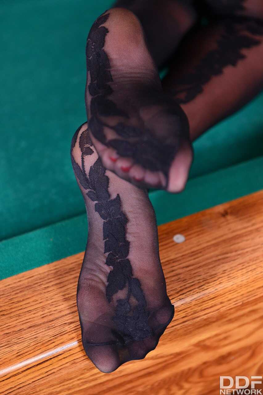 Anissa Kate's French Fuck Fest on the Pool Table with Hot Tits and Beautiful Feet - Anissa Kate