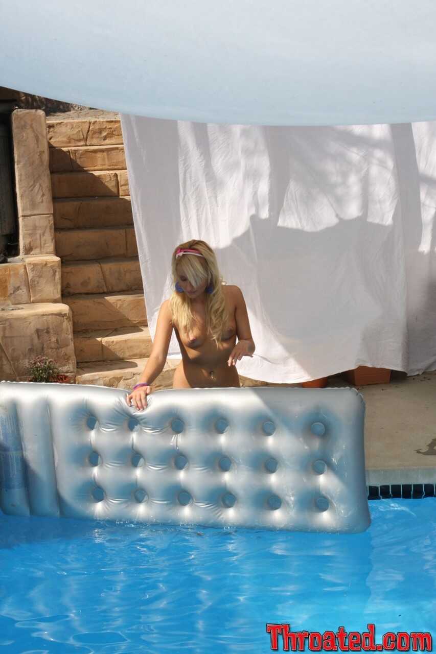 Blonde Teen Takes a Dip in the Pool Mallory Rae Murphy's Bikini Shot