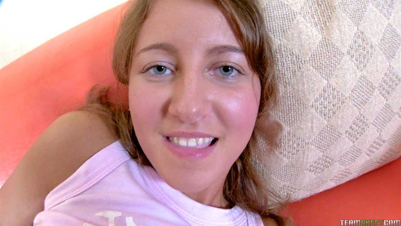 Blonde Cutie with Pigtails Rockie Gets Her Ass Toyed, Banged and Creampied - Rockie