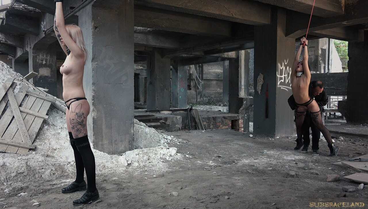 Brunette Taissia and Blonde Arteya's Teen Bondage Adventure in Abandoned Building - Arteya, Noa Livia, Taissia
