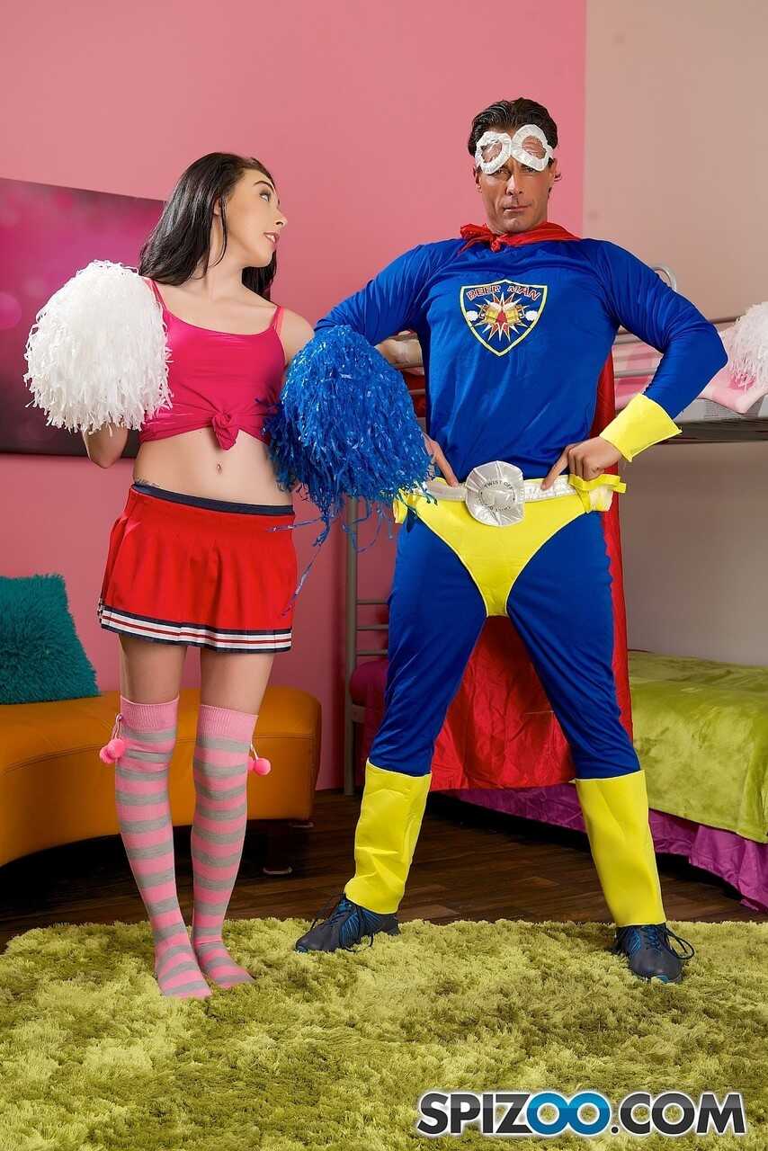 Superman's Sweet Facialed F*ck of Hanna Lay, The Beautiful 18 Year Old Cheerleader - Hanna Lay