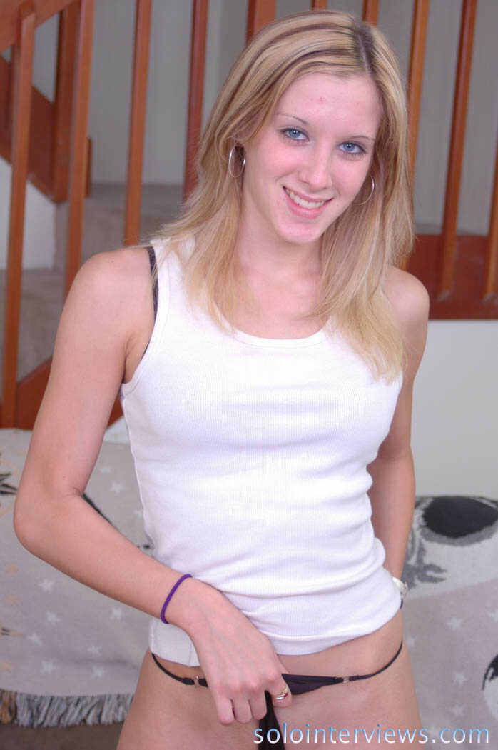 Blonde Brazeness Lacie Capers Peeling Off Her Black Lingerie For A Solo Masturbation Session - Lacie Capers