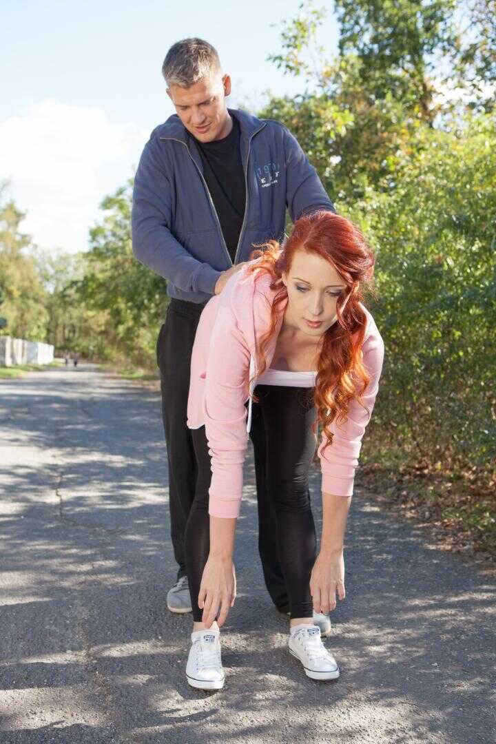 Sporty redhead Isabella Lui gets big tits creamed in the outdoor fuck and facial - Isabella Lui, Thomas J