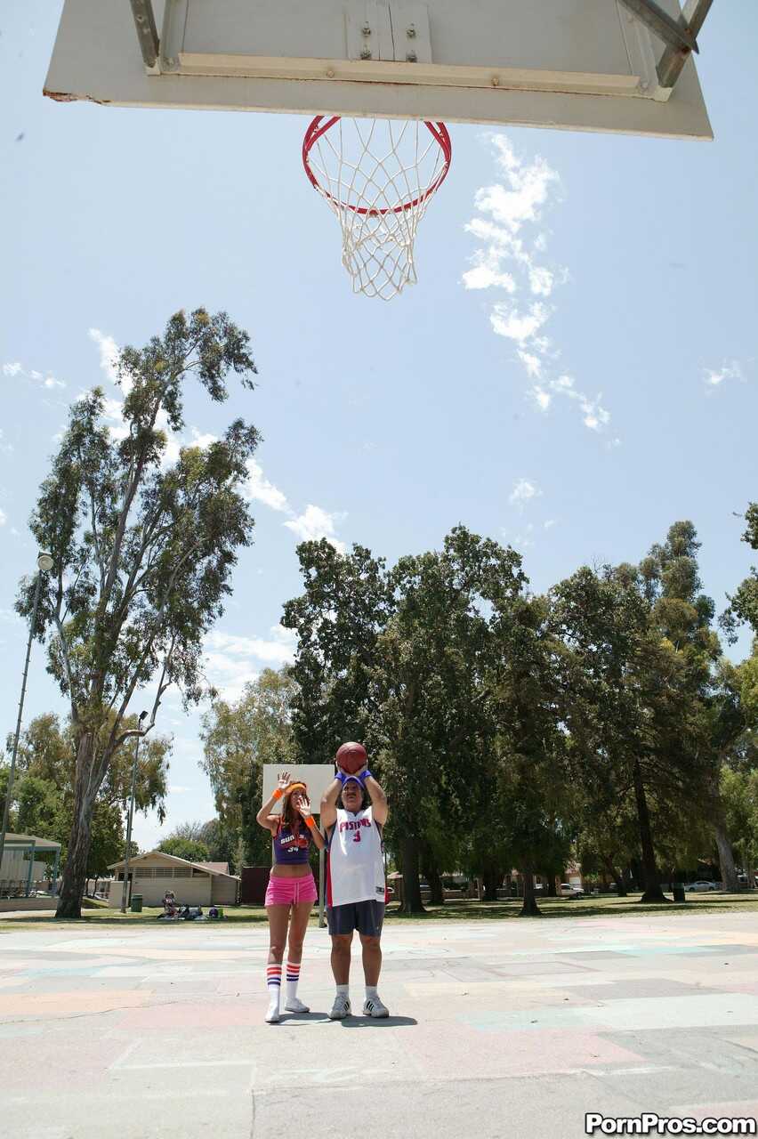 Latina In Tiny Shorts: Isis Taylor Scores With Porn Legend Ron Jeremy On The Basketball Court