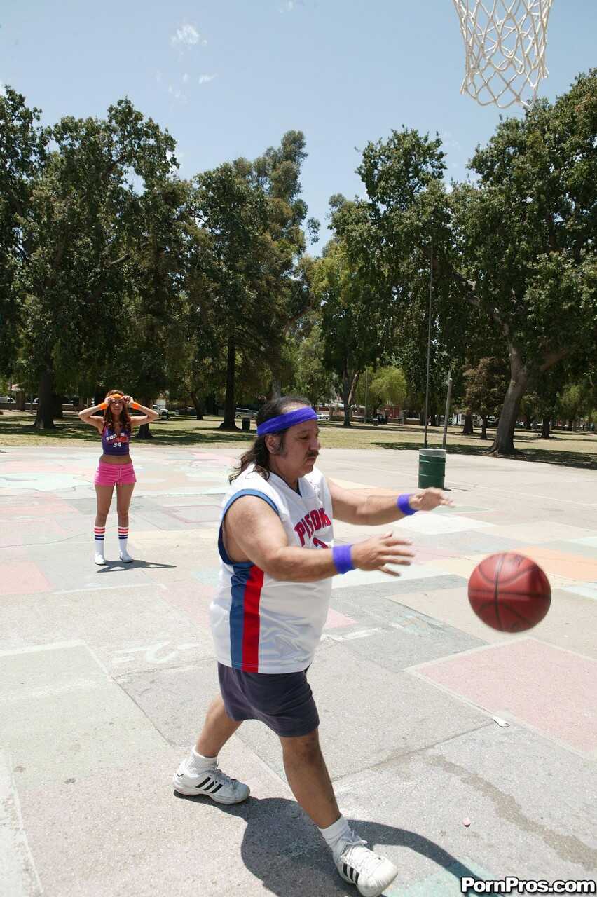 Latina In Tiny Shorts: Isis Taylor Scores With Porn Legend Ron Jeremy On The Basketball Court - Isis Taylor, Ron Jeremy