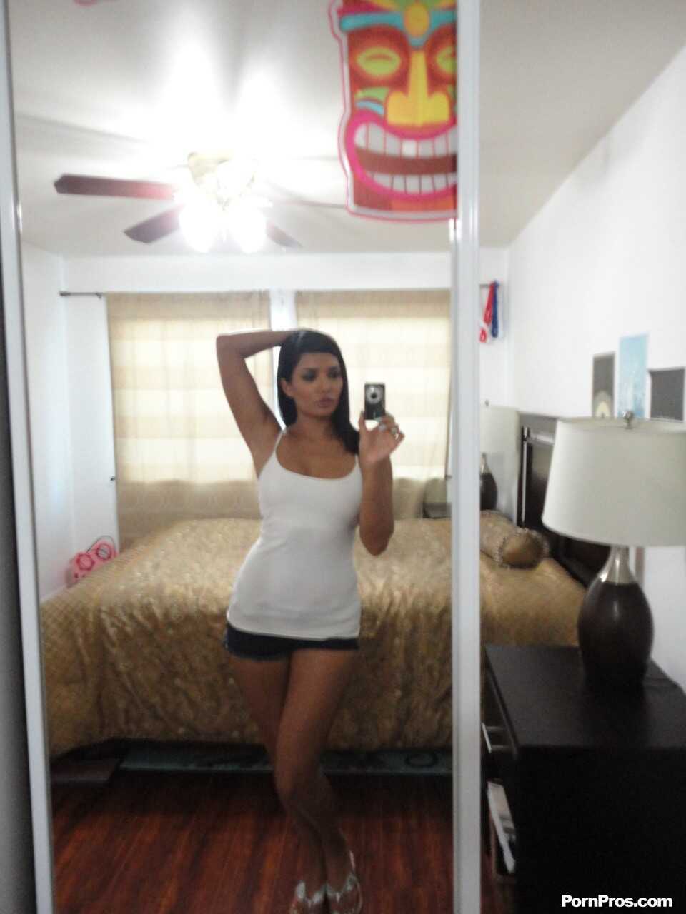 Shazia Sahari's Mirror Selfie Showcase: Brunette Arab MILF - Shazia Sahari