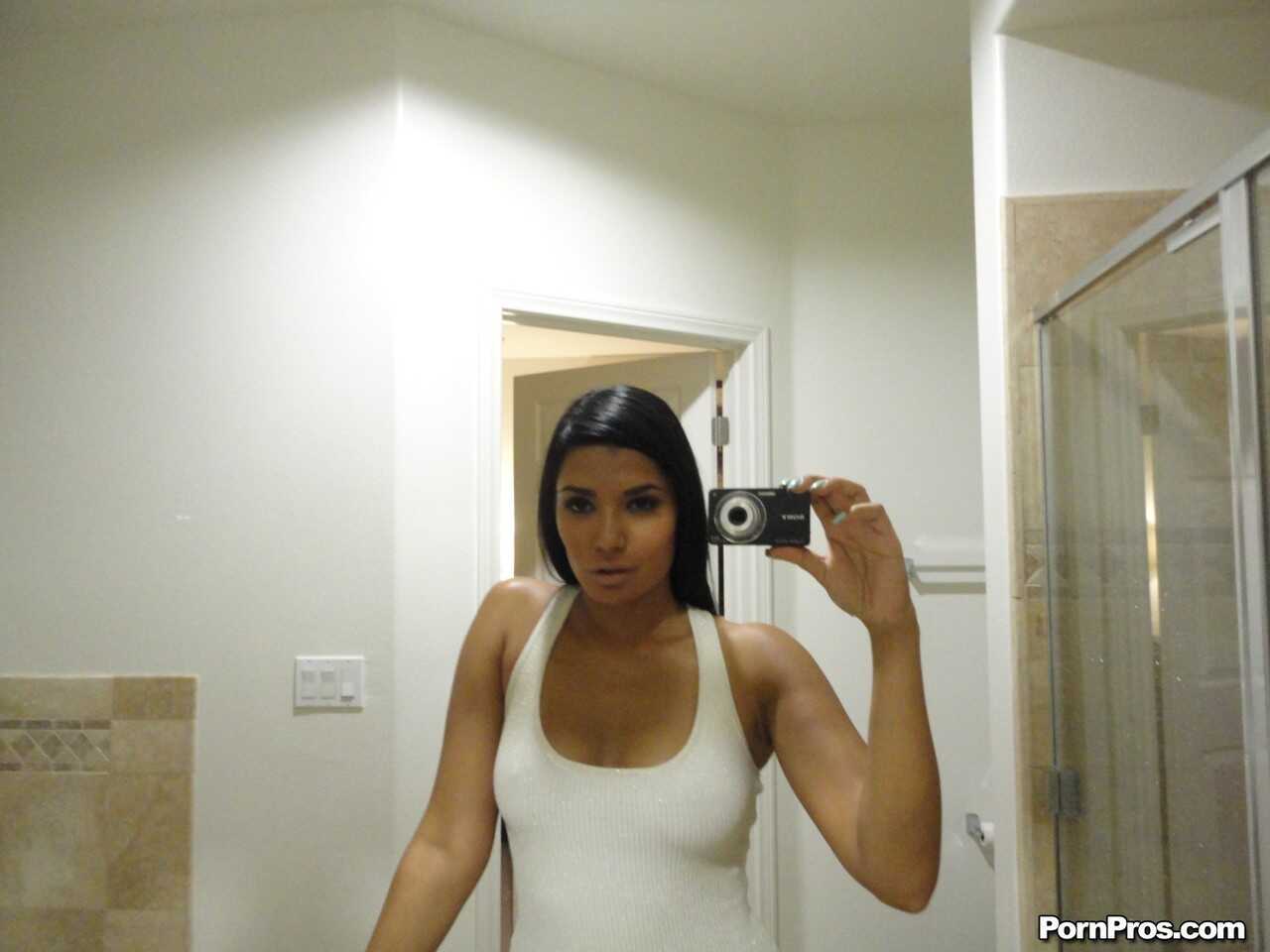 Shazia Sahari's Mirror Selfie Showcase: Brunette Arab MILF - Shazia Sahari