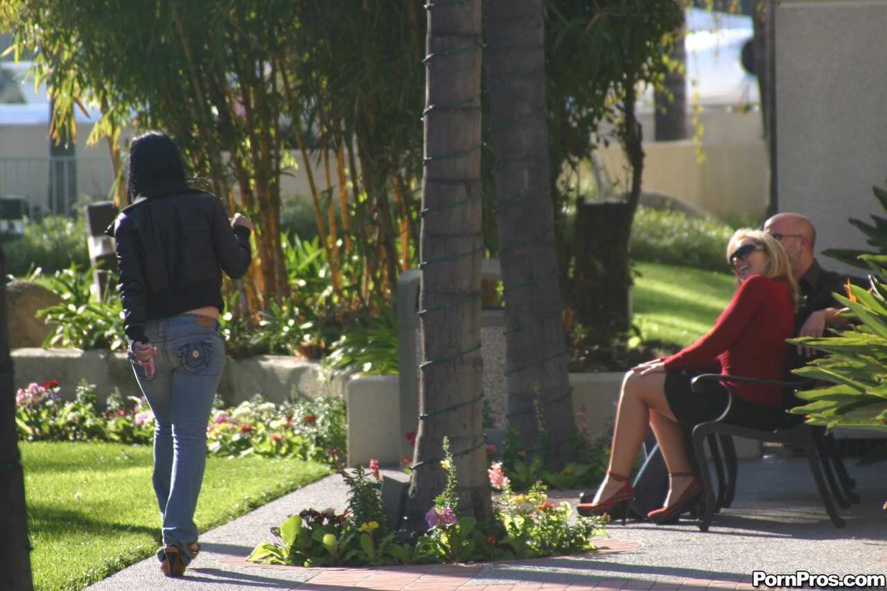 Hot wifey in jeans Natasha Taylor meets up with her hubby and his mistress - Natasha Taylor