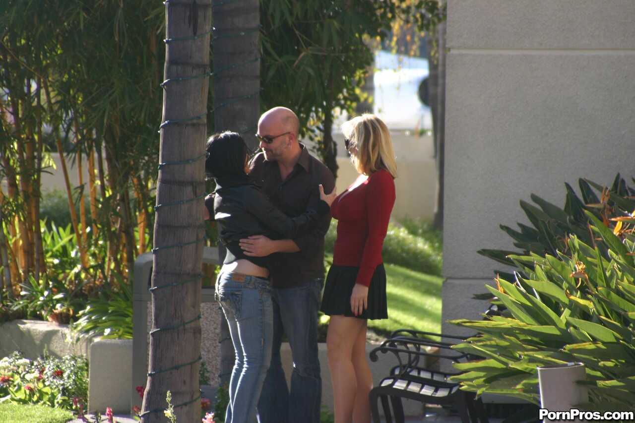 Hot wifey in jeans Natasha Taylor meets up with her hubby and his mistress - Natasha Taylor