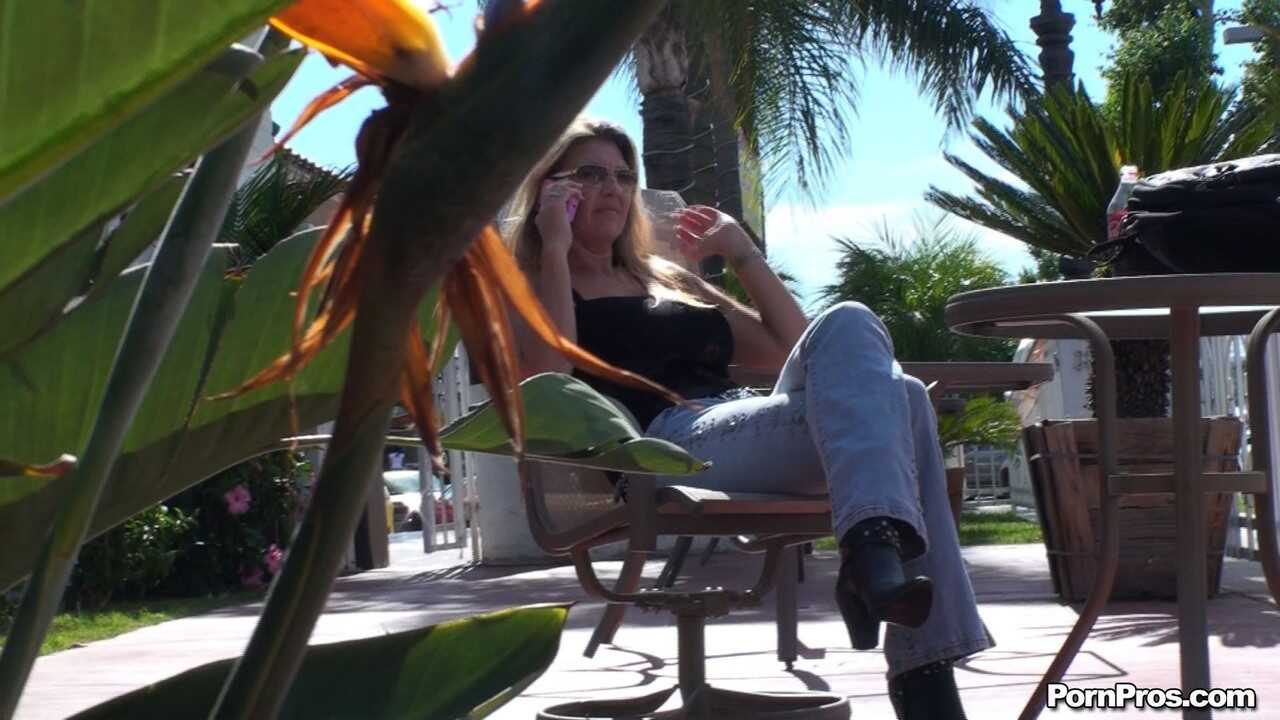 Outdoor Phone Sex with Big Boobs Blonde Jezebel Jones