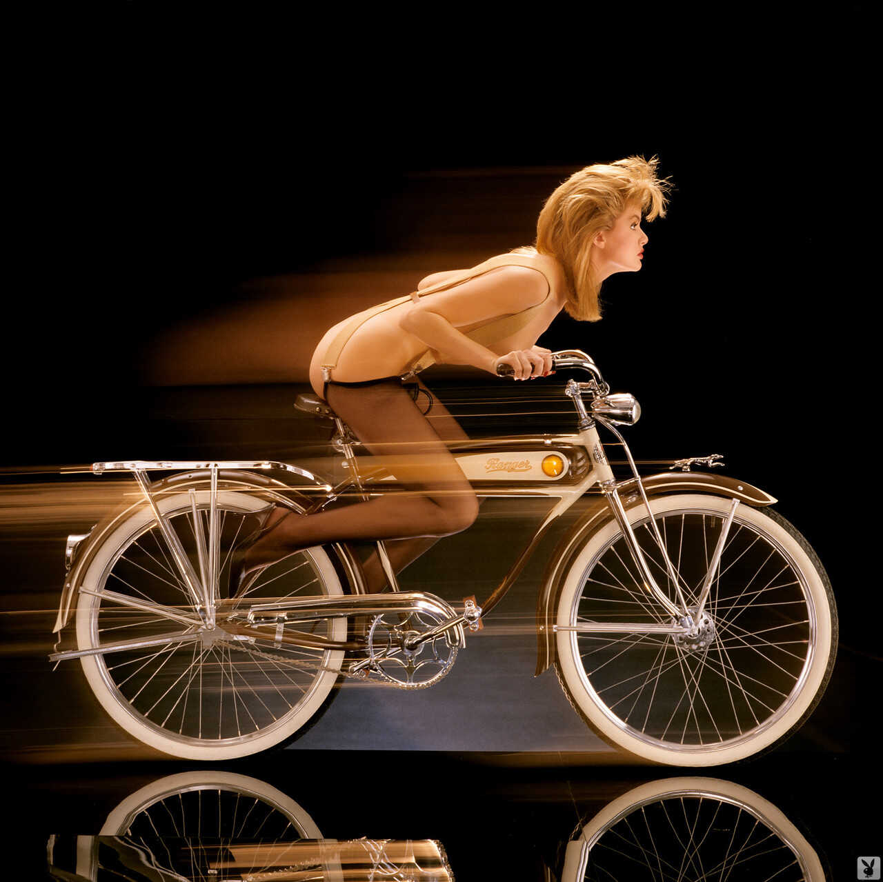 Topless Cher Butler and her friends pose nude on bicycles in their high heels for Playboy's sexy photo shoot! - Cher ...