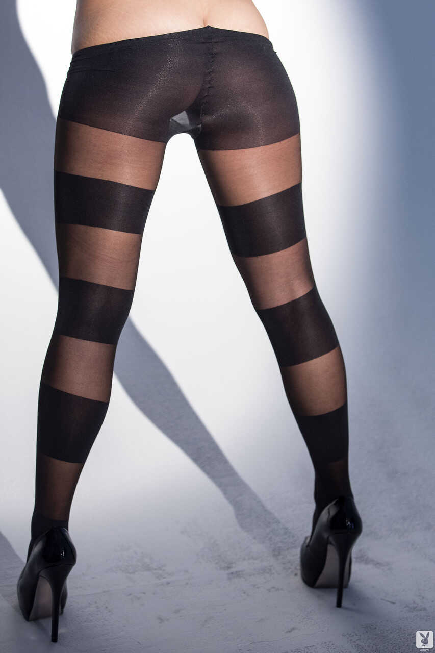 Seductive British Beauty Kimberly Kisselovich in Skintight Pantyhose Teases and Pleasures Herself - Kimberly Kisselovich