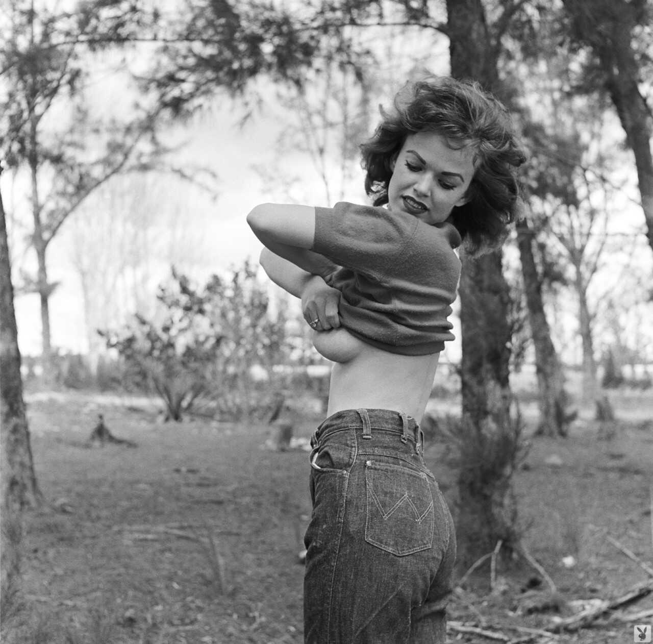Black and White Playtime with Sexy Granny Myrna Weber: A Classic Playboy Photoshoot - Myrna Weber