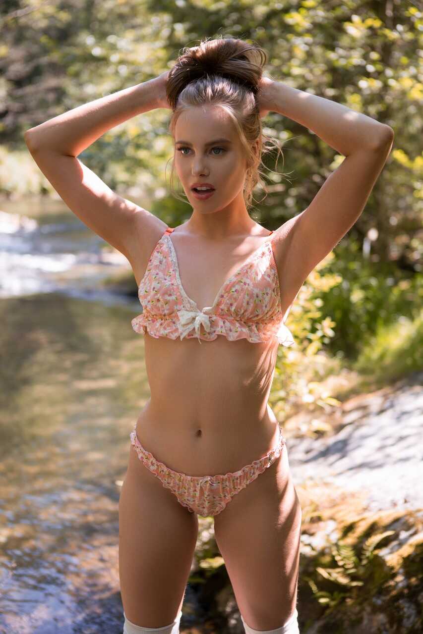 Petite, Sweet, and Nude How Maija Riika's River Relaxation Turned Into a Lacy Lingerie Shedding Session in Nature - M...