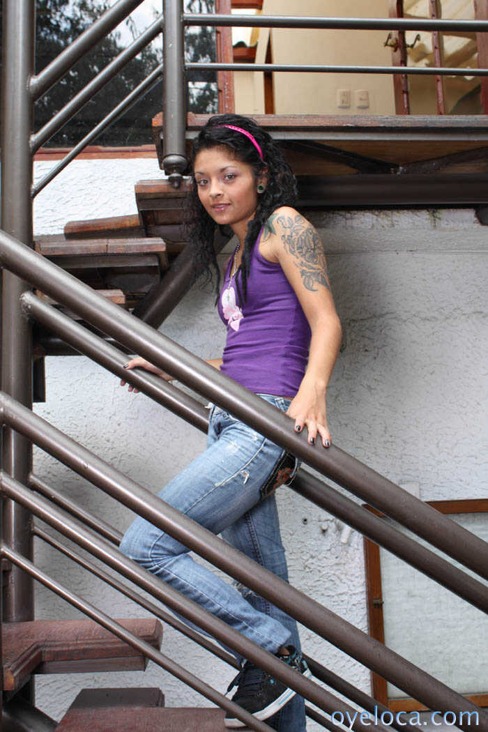 Sneaky Tats of Skinny Latina Diana Delgado: Stepside Exposure