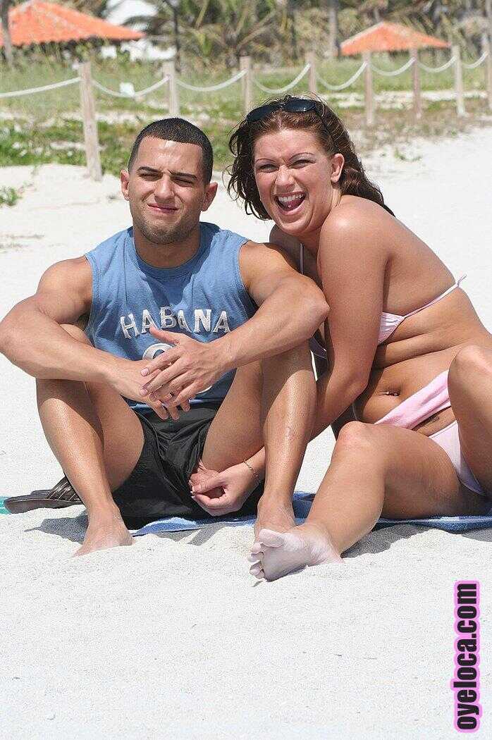 Curvy Babe Mikey Butders Takes Little Latina Amber Fuentes's Virginity on the Beach