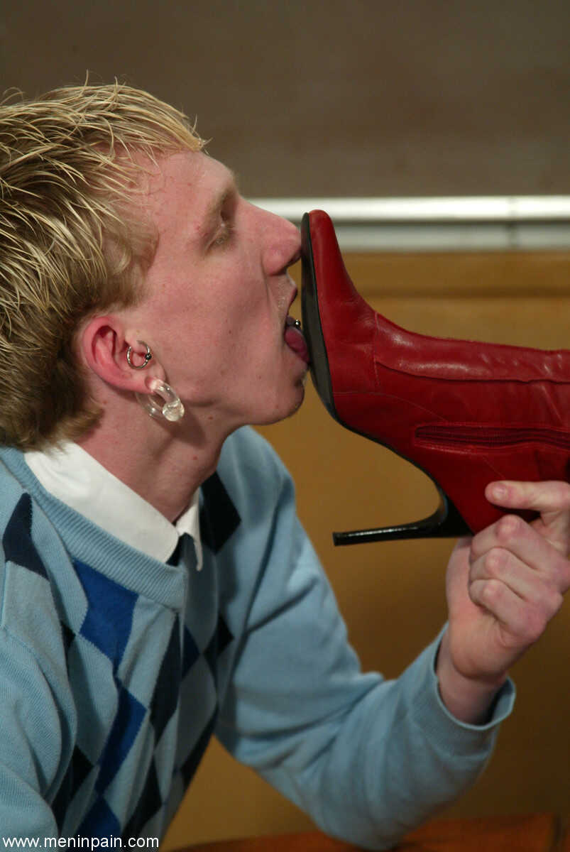 Princess Kali's Red Leather Boot Worship: A Male Student's Submission to His Dominant Teacher - Ian Frost, Princ...