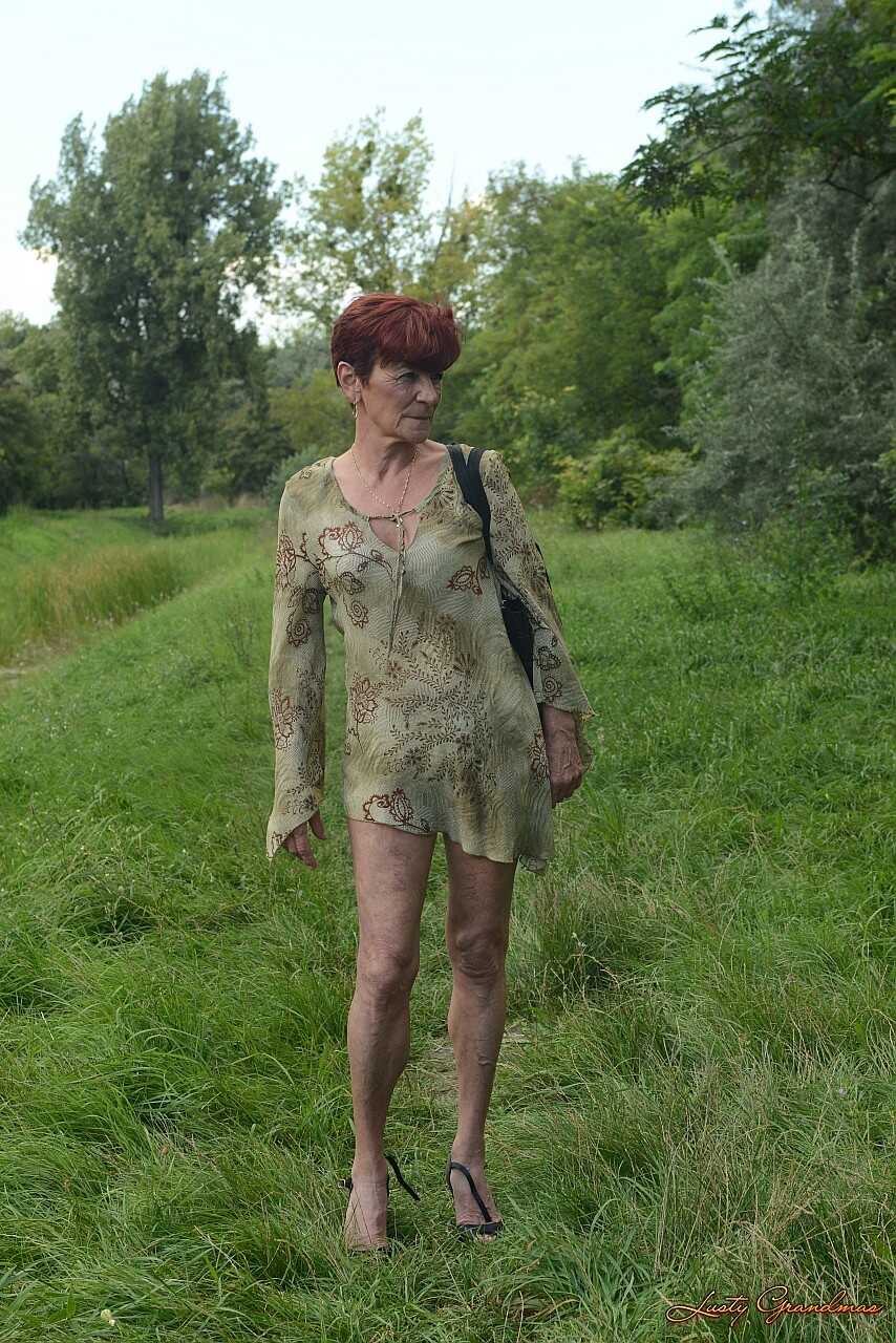 Sexy Redhead Granny Angela Reed Sucks and Fucks Young Man's Dong on the Couch! - Angela Reed, Rob
