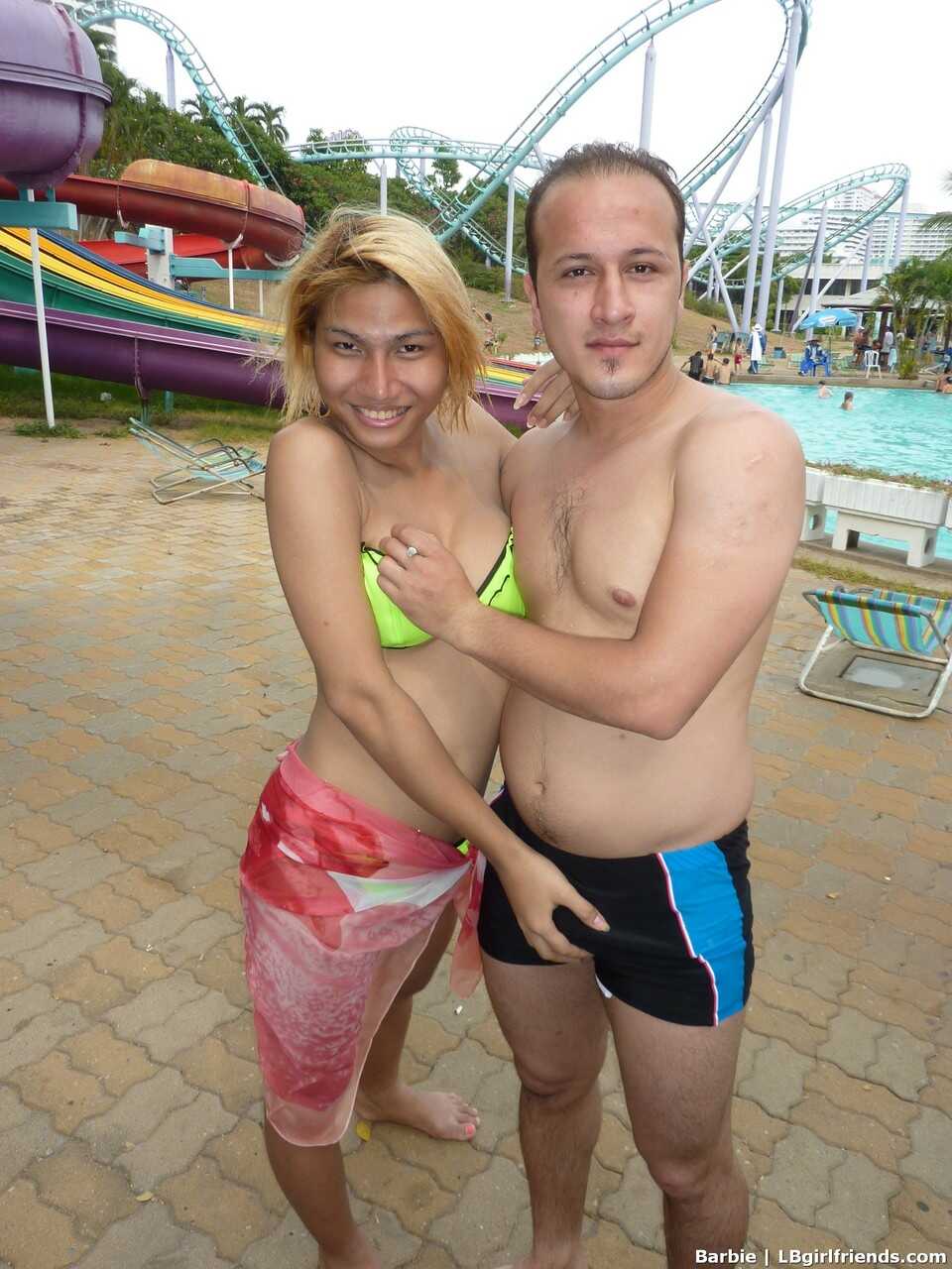 Barbie's Sensual Transformation: Enhanced Amateur Ladyboy Flashes Big Tits & Peels Sexy Dress with Her Girlfriend...