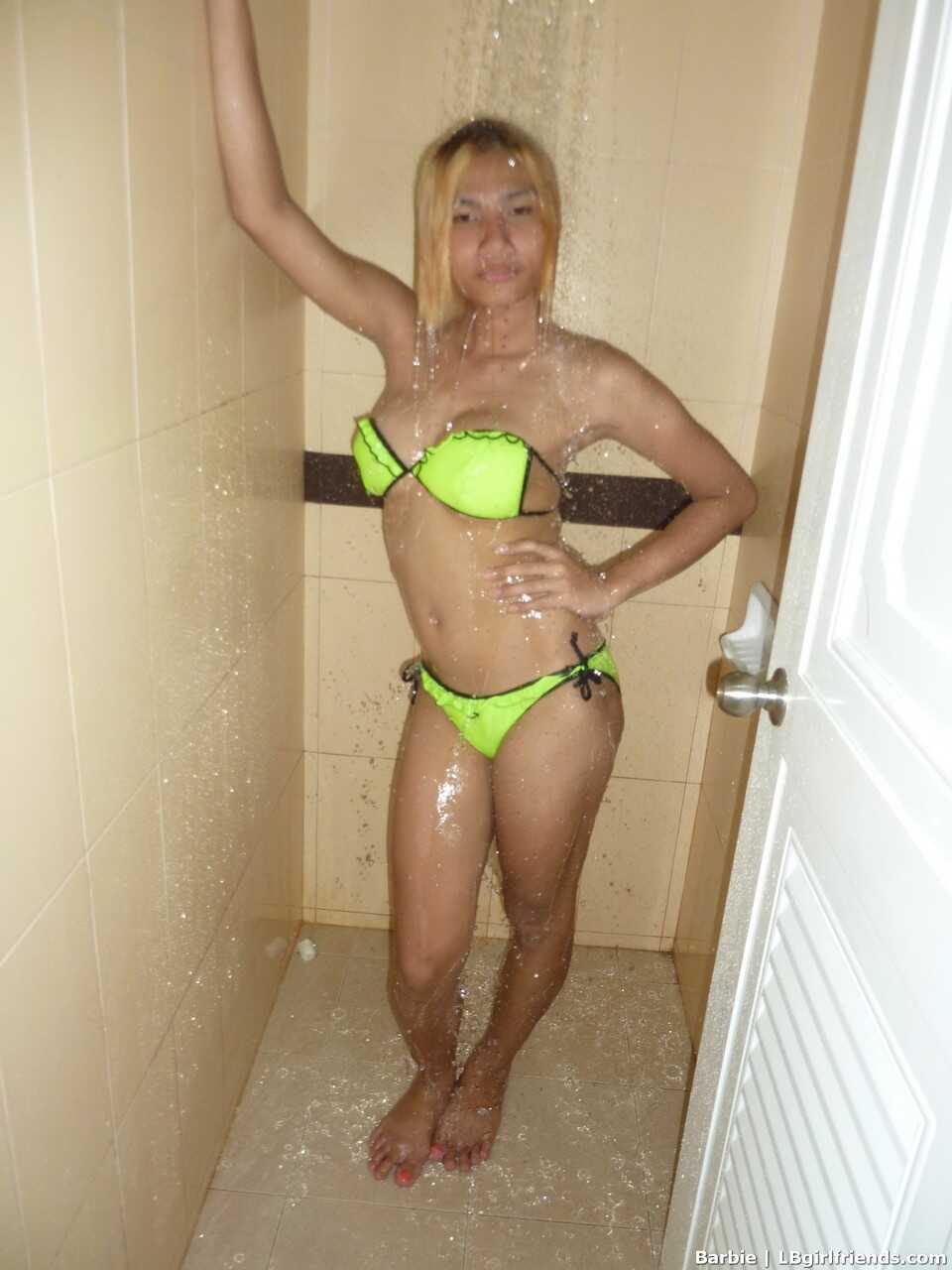 Barbie's Sensual Transformation: Enhanced Amateur Ladyboy Flashes Big Tits & Peels Sexy Dress with Her Girlfriend...