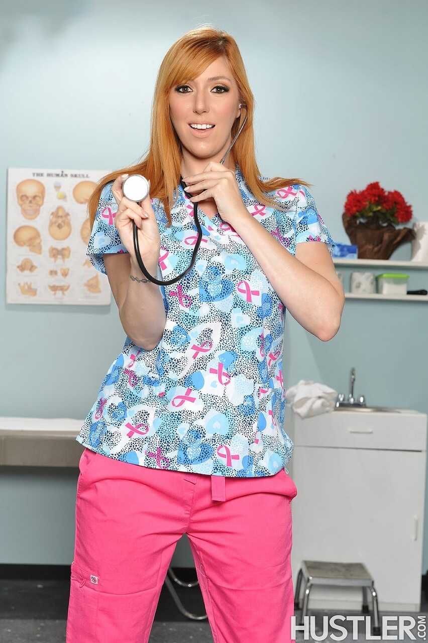 Redhead Nurse Lauren Phillips Gives Patient A Blowjob Before A Clinic Fuck And Gets Fucked In The Ass By The Doctor - Laur...